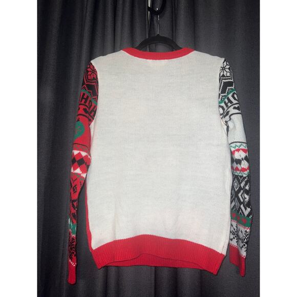 Ugly Christmas Sweater Xmas Size Medium Cat - Picture 3 of 3